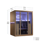 Sauna Kiva Radiance - Para 3 pessoas Infravermelho Full-Spectrum 
