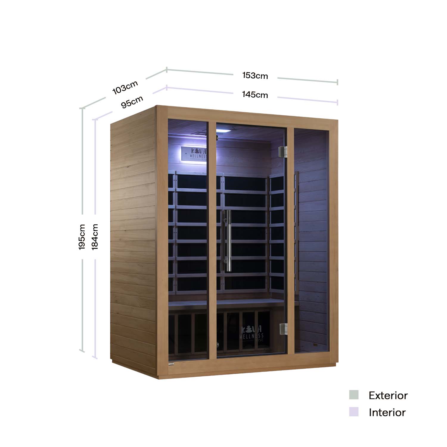 Sauna Infravermelha Rise para 3 pessoas