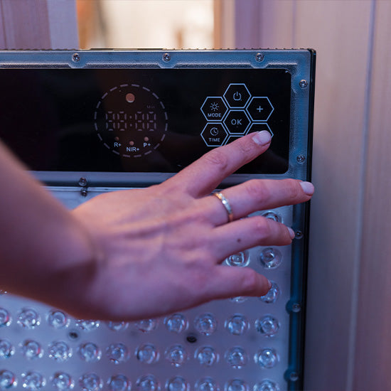 Painel de atualização para terapia de luz vermelha Radiance Sauna